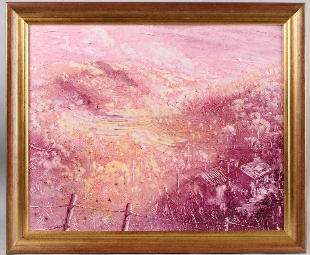Graham Crowley comparable auction result: graham crowley b 1950 view from the top road 1998 oil on canvas signed and dated verso beau arts gall