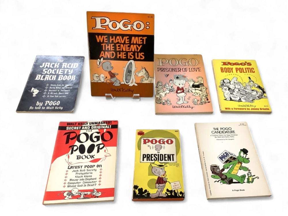Walt Kelly comparable auction result: 7 pogo paperback books by walt kelly