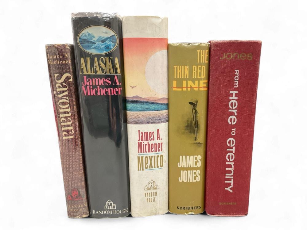 James Jones comparable auction result: james jones james michener 1st editions