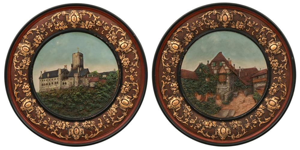 Johann Maresch comparable auction result: johann maresch austrian 1821 1914 pair of chargers