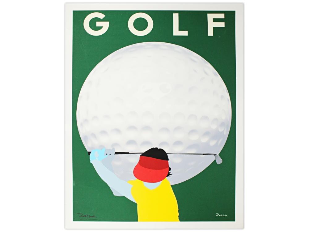 Gerard Razzia comparable auction result: gerard razzia golf screenprint in colors poster