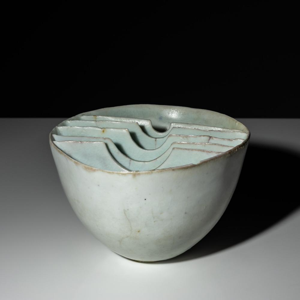 Ruth Duckworth comparable auction result: ruth duckworth german american 1919 2009 bowl with fins 1975