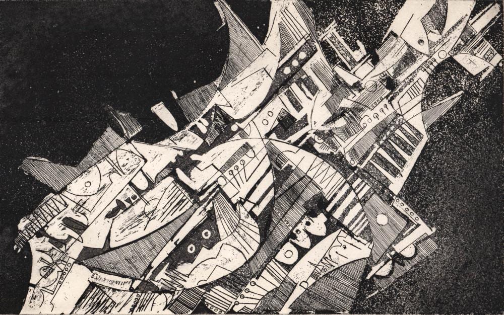 albert alcalay signed etching 2 4 abstract · Grant Zahajko Auctions, LLC · 2025-11-19 Albert Alcalay comparable auction result: albert alcalay signed etching 2 4 abstract