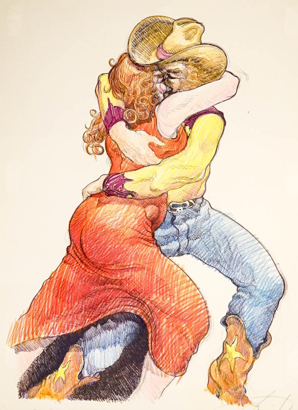 Luis Jimenez comparable auction result: luis jimenez texas dancer 1979 signed 89 100