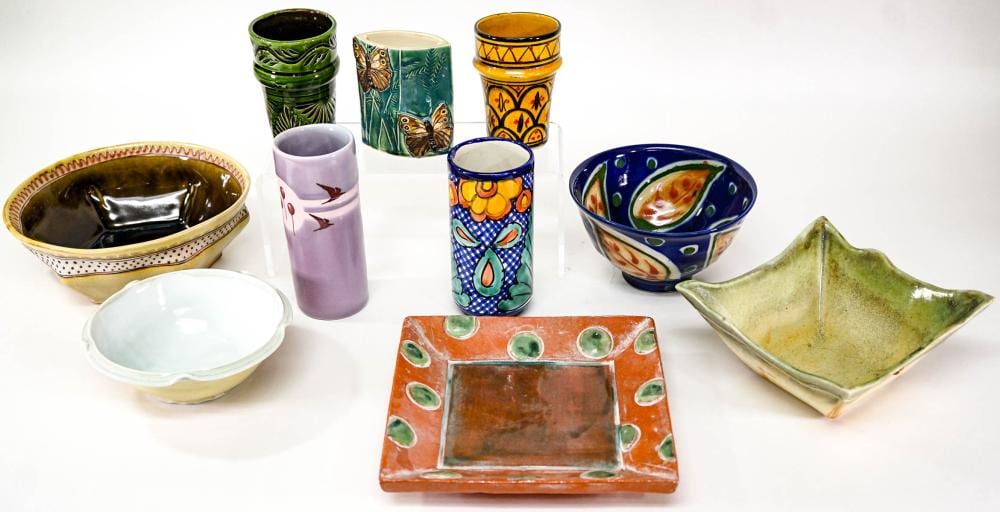 Hendrik Frans van Lint comparable auction result: studio 10 pcs pottery ceramics montana