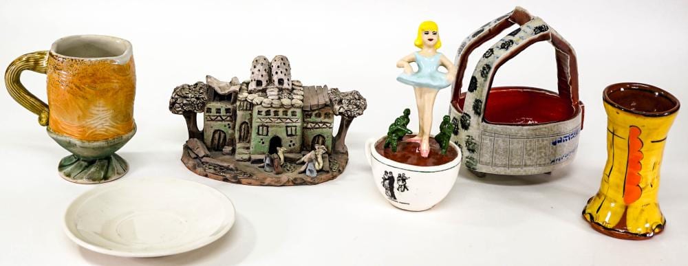 Hendrik Frans van Lint comparable auction result: studio 6 pcs pottery and ceramics