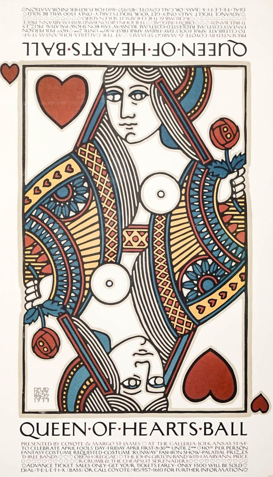 david lance goines queen of hearts ball poster · Grant Zahajko Auctions, LLC · 2025-11-19 David Lance Goines comparable auction result: david lance goines queen of hearts ball poster