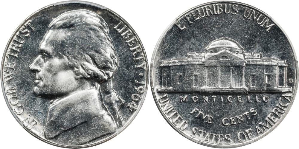 1964-D Jefferson Nickel. MS-66 FS PL (PCGS). sold by Stack's Bowers Galleries, lot 8132 — auction record photograph