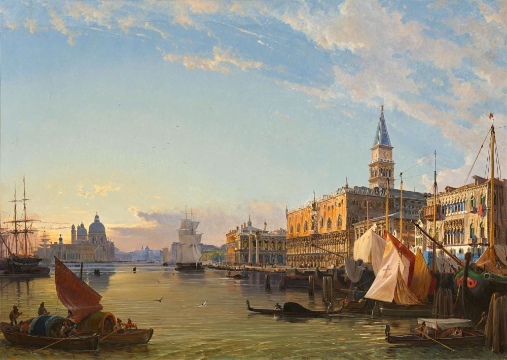 Friedrich Nerly comparable auction result: friedrich nerly view over the bacino di san marco in venice