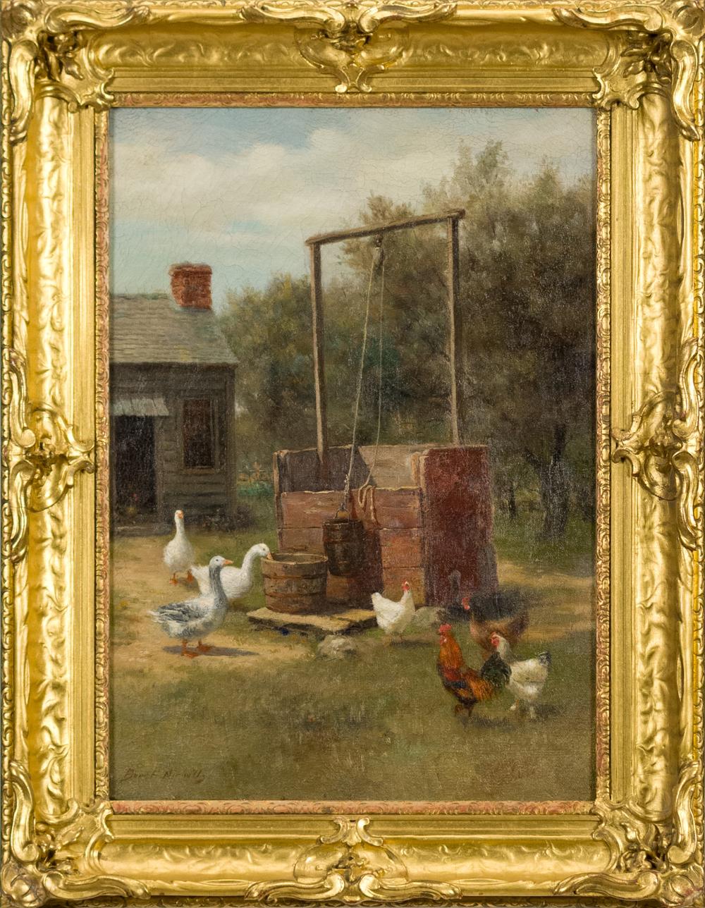 Burr H. Nicholls comparable auction result: burr halliday nicholls oil well with poultry