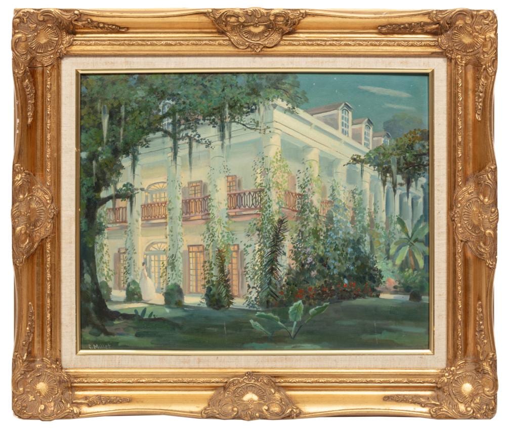 clarence millet american louisiana 1897 1959 oak alley plantation st james parish oil on canvas board · Neal Auction Company · 2025-11-21 Clarence Millet comparable auction result: clarence millet american louisiana 1897 1959 oak alley plantation st james parish oil on canvas board