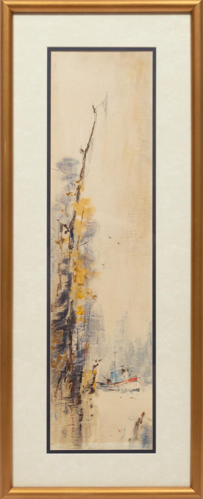 Charles Henry Reinike comparable auction result: charles henry reinike american louisiana 1906 1983 shrimp boat watercolor on paper laid on board