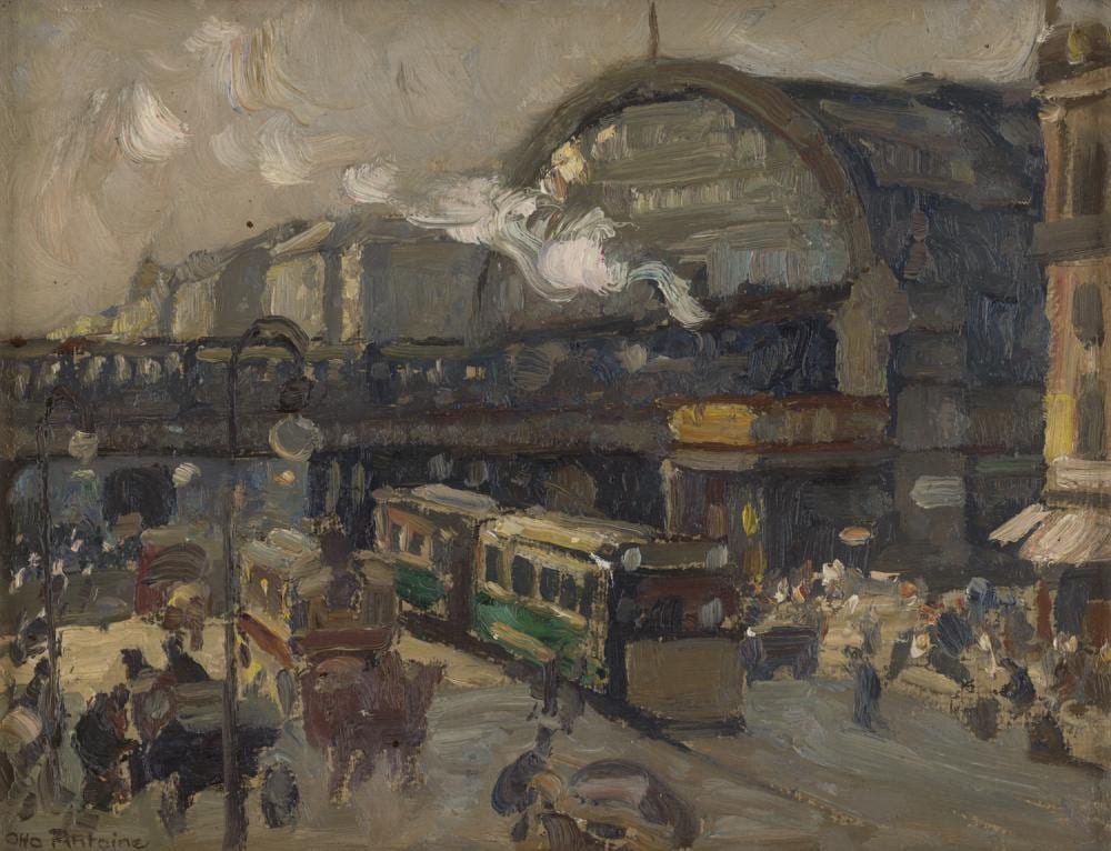 Antoine Joseph Wiertz comparable auction result: antoine otto bahnhof alexanderplatz berlin