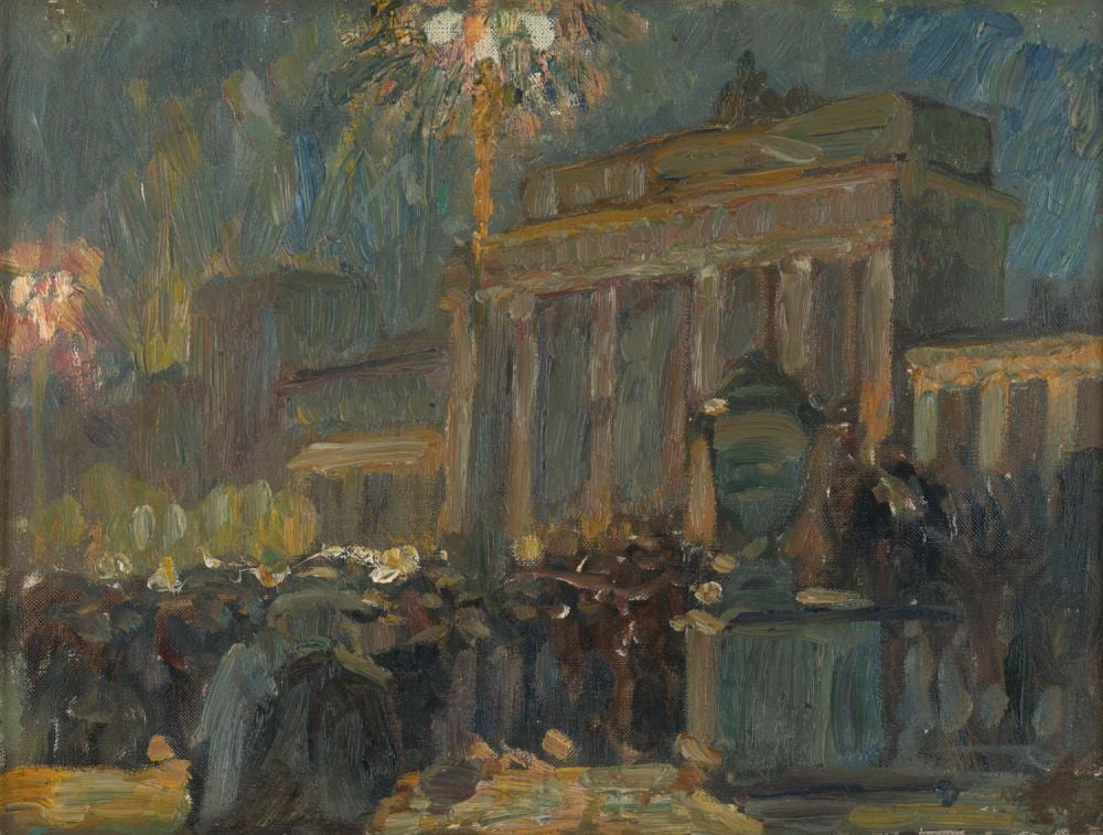 Antoine Joseph Wiertz comparable auction result: antoine otto brandenburger tor bei nacht