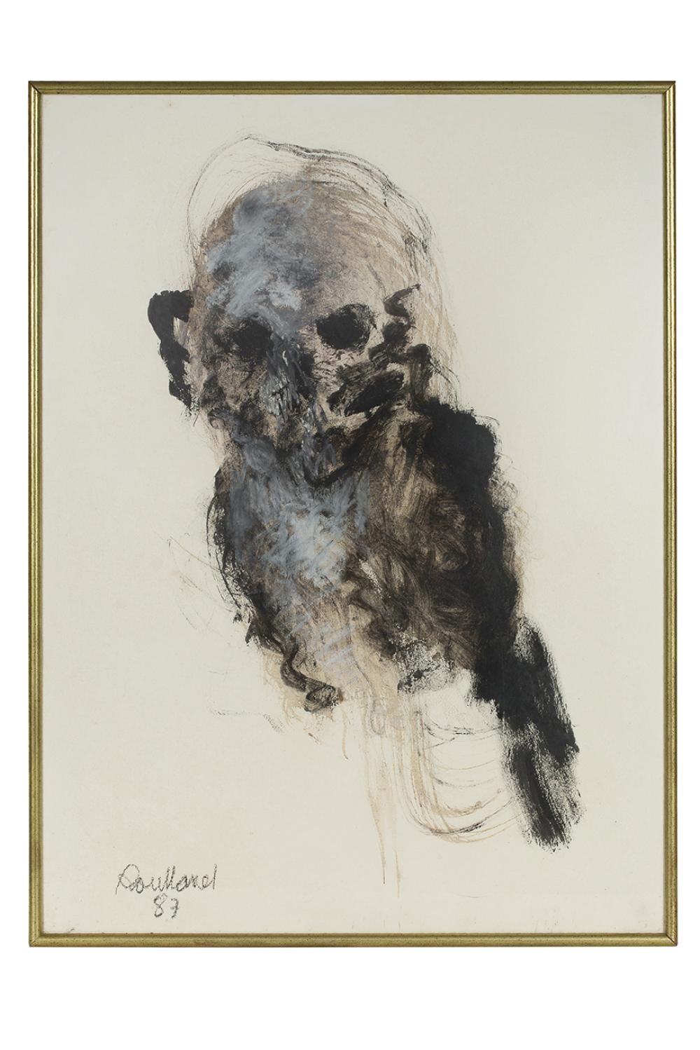 Jean Roulland comparable auction result: jean roulland 1931 2021 t te grise 1987 pastel et fusain sur papier arches sign et dat en bas gauche