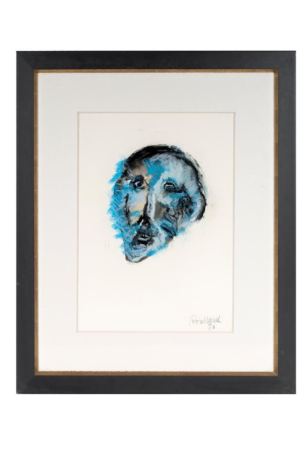 Jean Roulland comparable auction result: jean roulland 1931 2021 t te bleue 1984 pastel et fusain sur papier sign et dat en bas droite