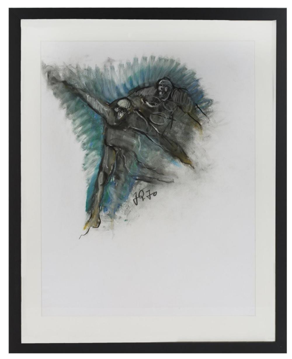Jean Roulland comparable auction result: jean roulland 1931 2021 personnages hybrides 1970 pastel et fusain sur papier sign des initiales de l artiste et dat au centre