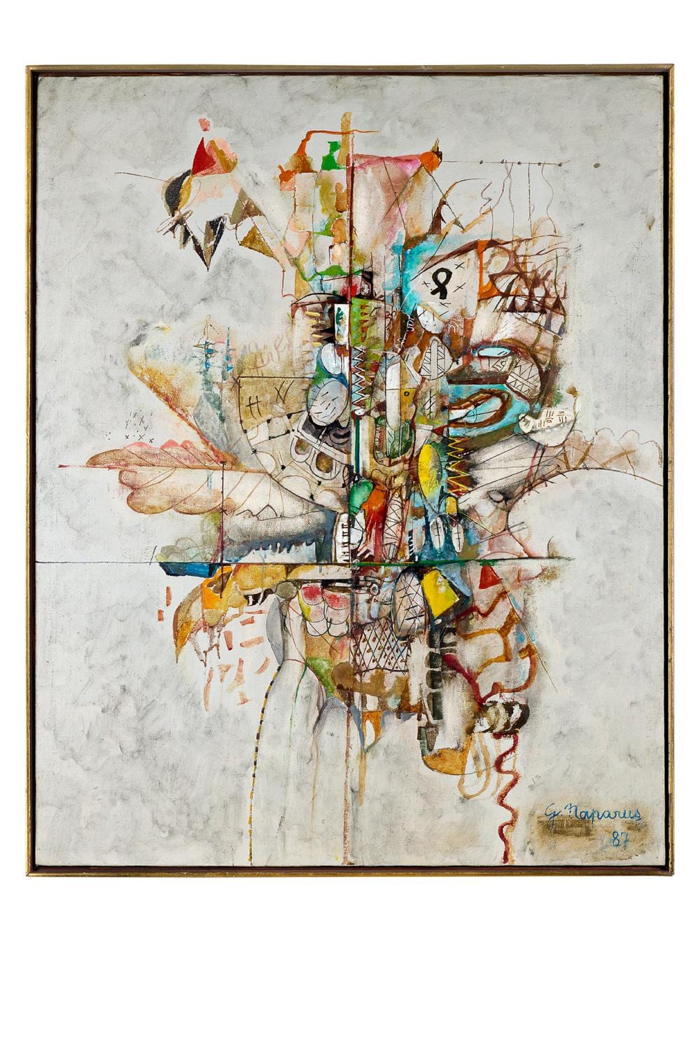 georgeta naparus 1930 1997 kal idoscope 1987 huile sur toile sign e et dat e en bas droite titr e et contresign e au dos · Aguttes · 2025-11-19 Georgeta Naparus comparable auction result: georgeta naparus 1930 1997 kal idoscope 1987 huile sur toile sign e et dat e en bas droite titr e et contresign e au dos