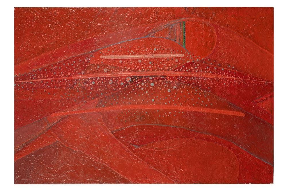 Jacques Monory comparable auction result: jacques monory 1924 2018 constellation n x 1959 huile sur toile sign e dat e et annot e n x au dos