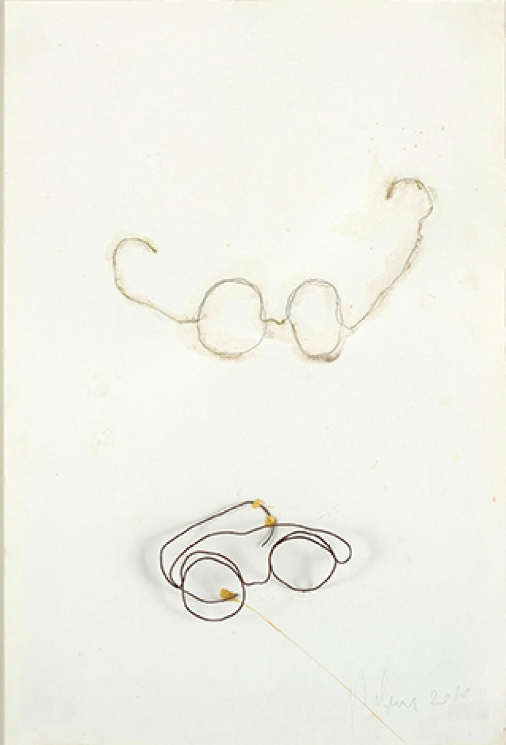 Pier Paolo Calzolari comparable auction result: pier paolo calzolari n en 1943 sans titre 2010 fil de fer et mine de plomb sur papier sign et dat e en bas droite