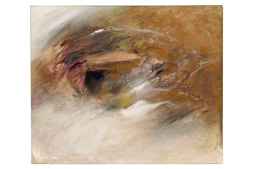 Gracinda Candeias comparable auction result: gracinda candeias n e en 1947 la danse 1987 de la s rie les critures apr s new york 1 huile et pastel sur toile sign e et dat e en bas droite titr e au dos