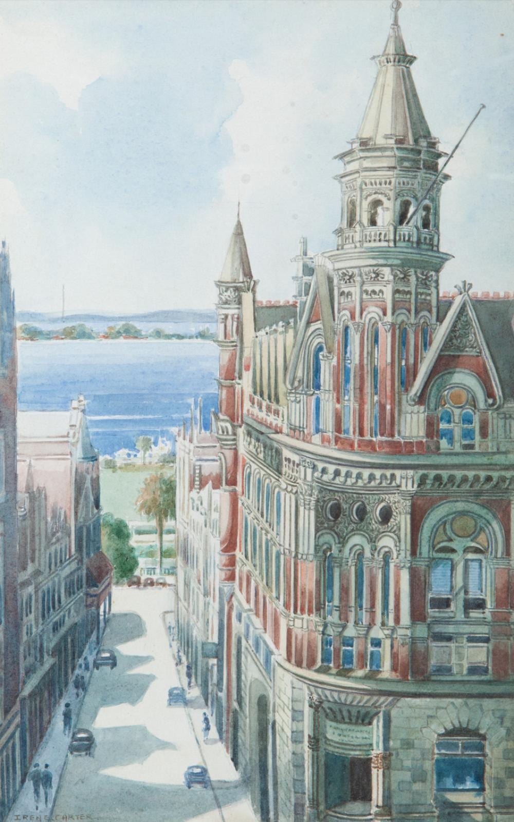 Irene Carter comparable auction result: irene carter howard st perth watercolour