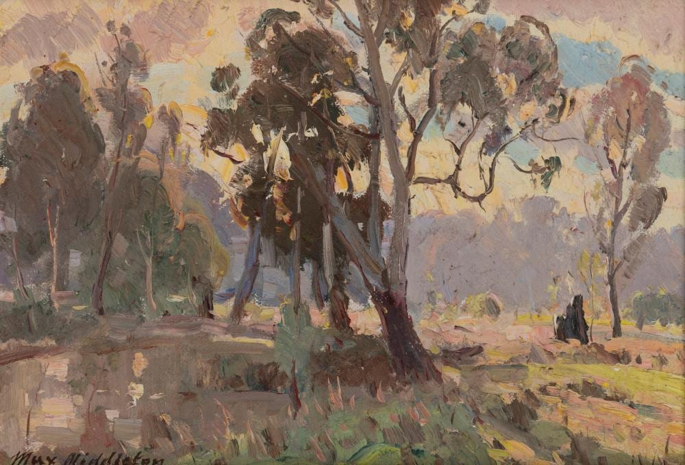 Max Middleton comparable auction result: max middleton 1922 2013 afternoon light oil on board signed lower left max middleton 19 x 27cm 38 x 45cm overall