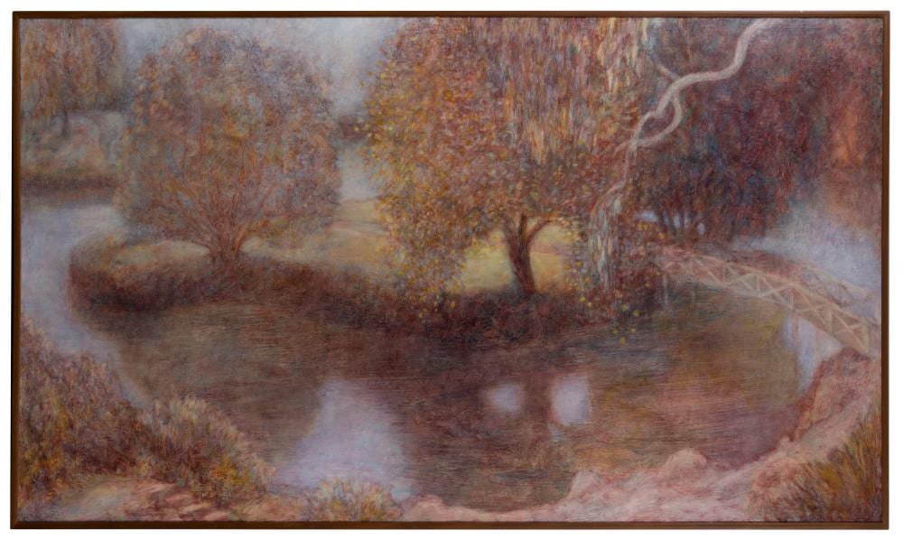 Christine Johnson comparable auction result: christine johnson 1958 garden at ripponlea 1993 oil on linen signed and titled verso 105 x 183cm