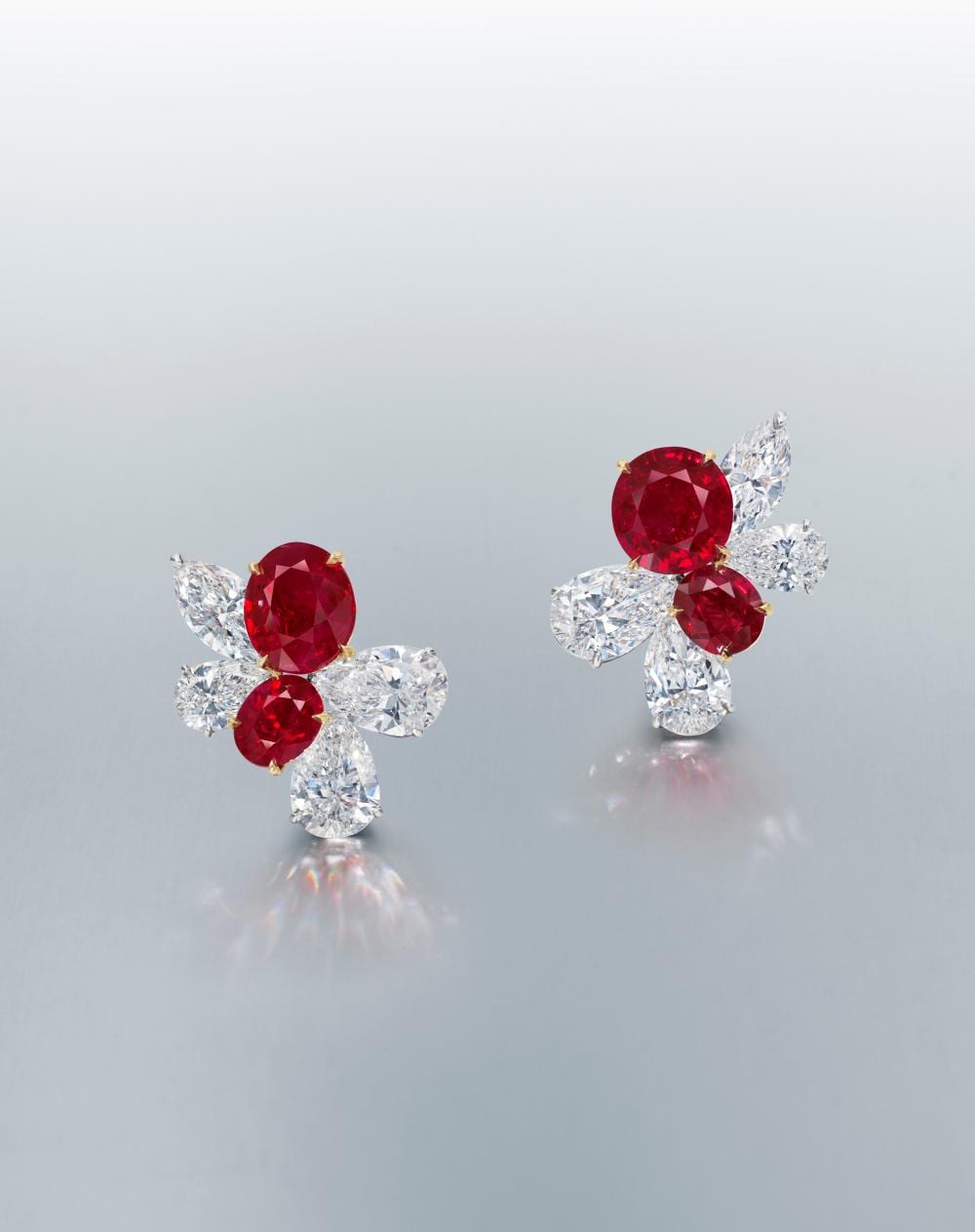 a superb pair of ruby and diamond red butterflies earrings by james w · Christie's · 2025-11-25 W. James comparable auction result: a superb pair of ruby and diamond red butterflies earrings by james w