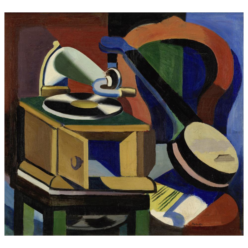Jan Matulka comparable auction result: jan matulka 1890 1972 gramophone 30 7 8 x 28 7 8 in 78 4 x 73 3 cm