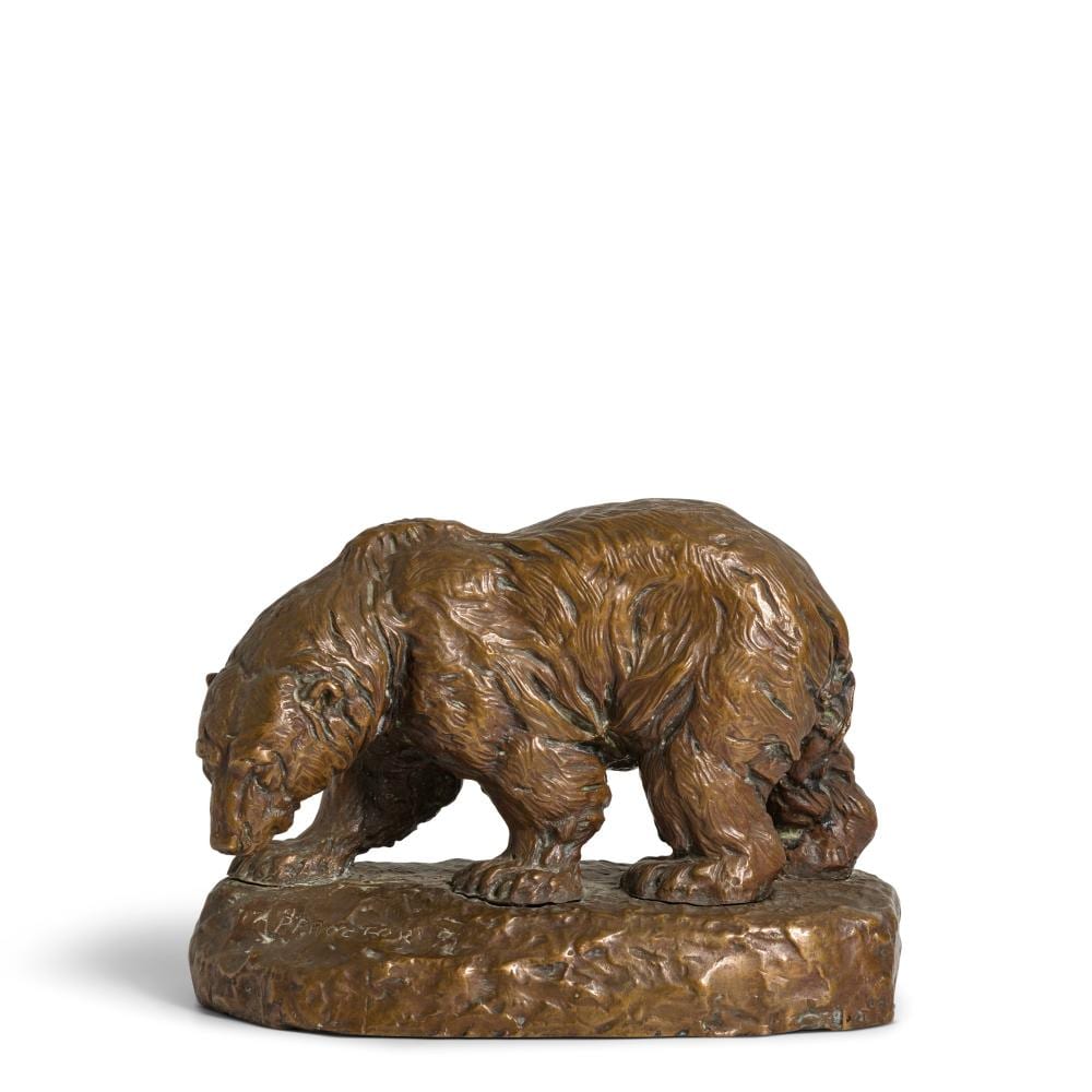 Alexander Phimister Proctor comparable auction result: alexander phimister proctor 1860 1950 polar bear 7 1 2 in 19 1 cm high modeled in 1892 cast in 1893