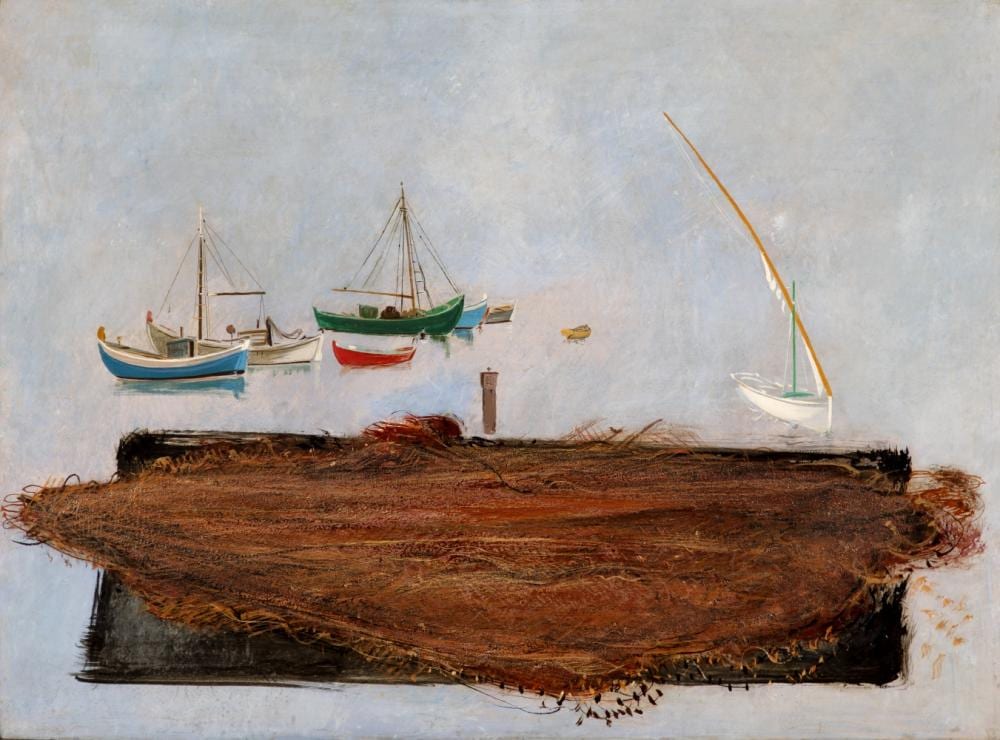 Spyros Vassiliou comparable auction result: spyros vassiliou 1902 1985 filets de p che et caiques gine