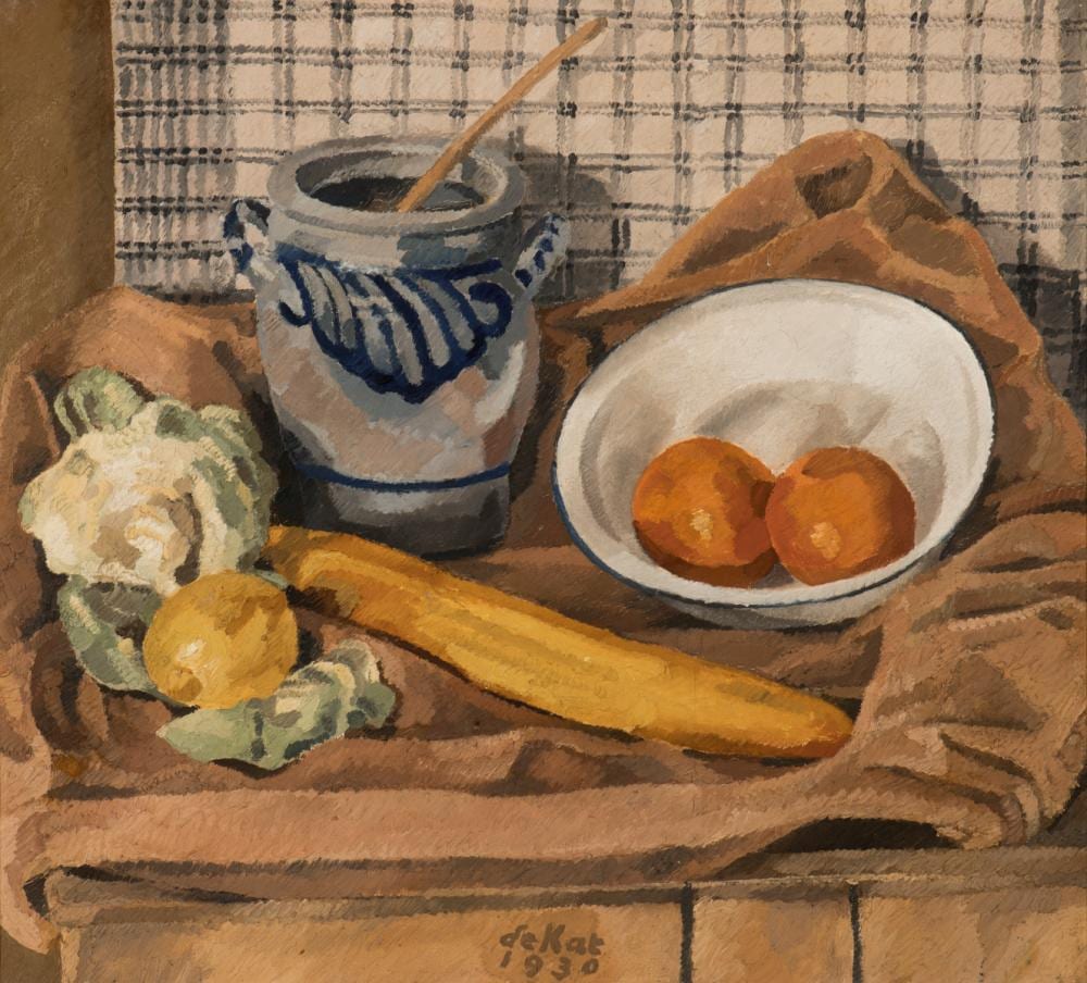 Otto B. de Kat comparable auction result: otto b de kat dutch 1907 1995 stilleven met keulse pot still life with westerwald pottery 1930