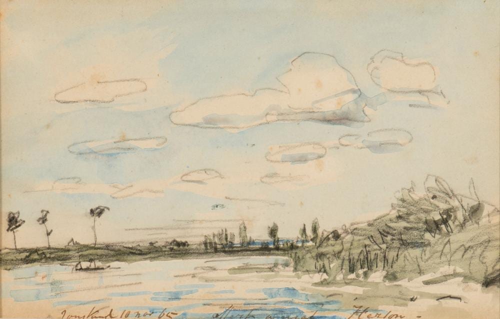 Johan Barthold Jongkind comparable auction result: johan barthold jongkind dutch 1819 1891 river landscape france 1865