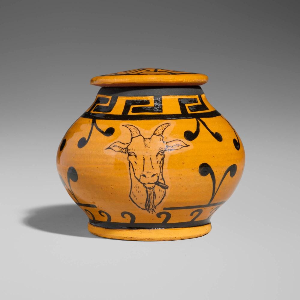roberto lugo grecian stash pot · Rago Arts and Auction Center · 2025-11-19 Roberto Lugo comparable auction result: roberto lugo grecian stash pot