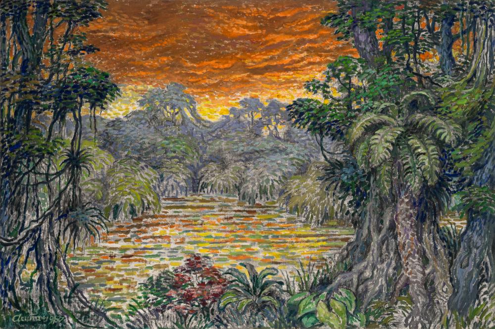 Luis Alberto. Paisaje Selva tropical , 1987 . comparable sale