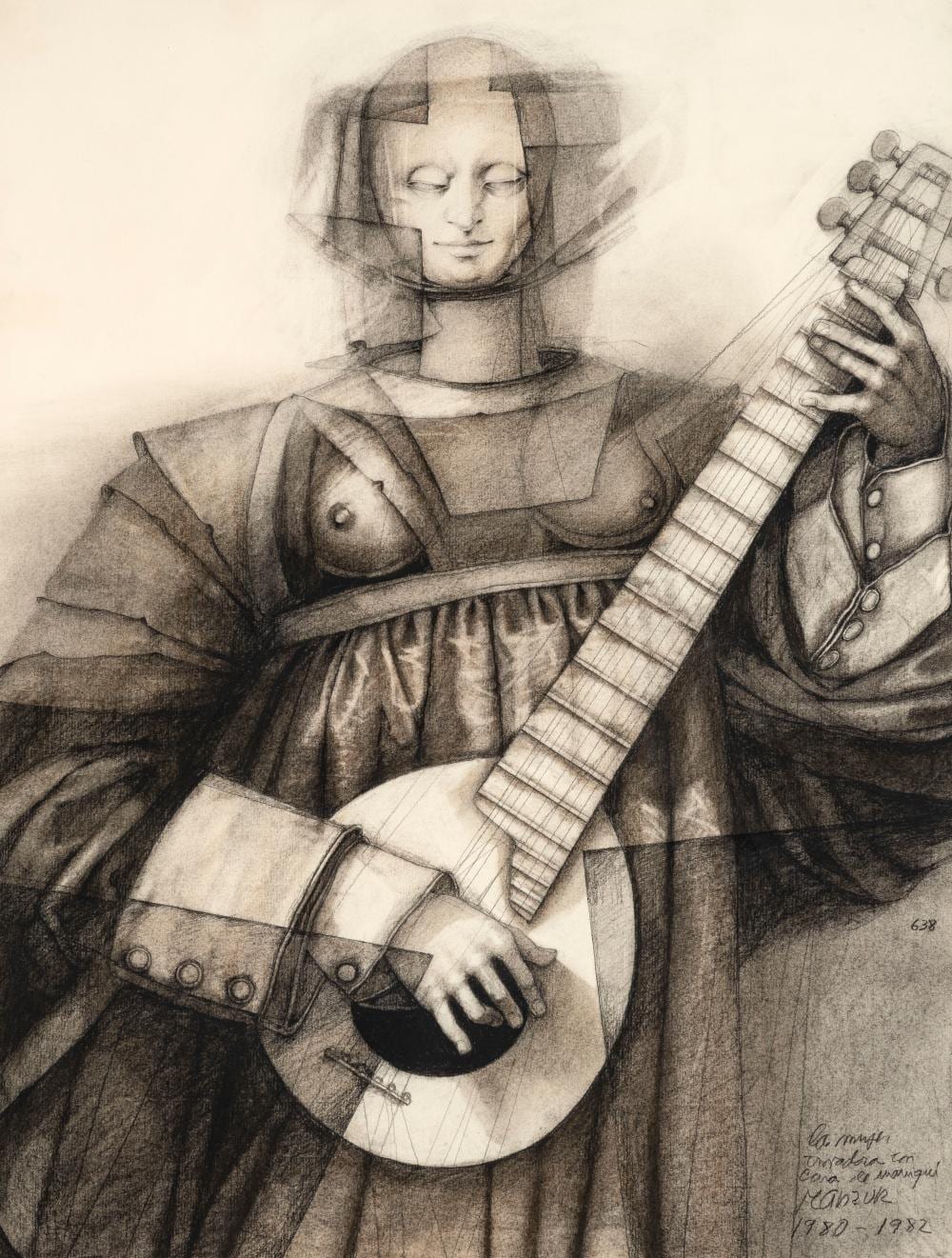 David Manzur . La mujer trovadora con cara de maniquí , 1980 -1982 . comparable sale