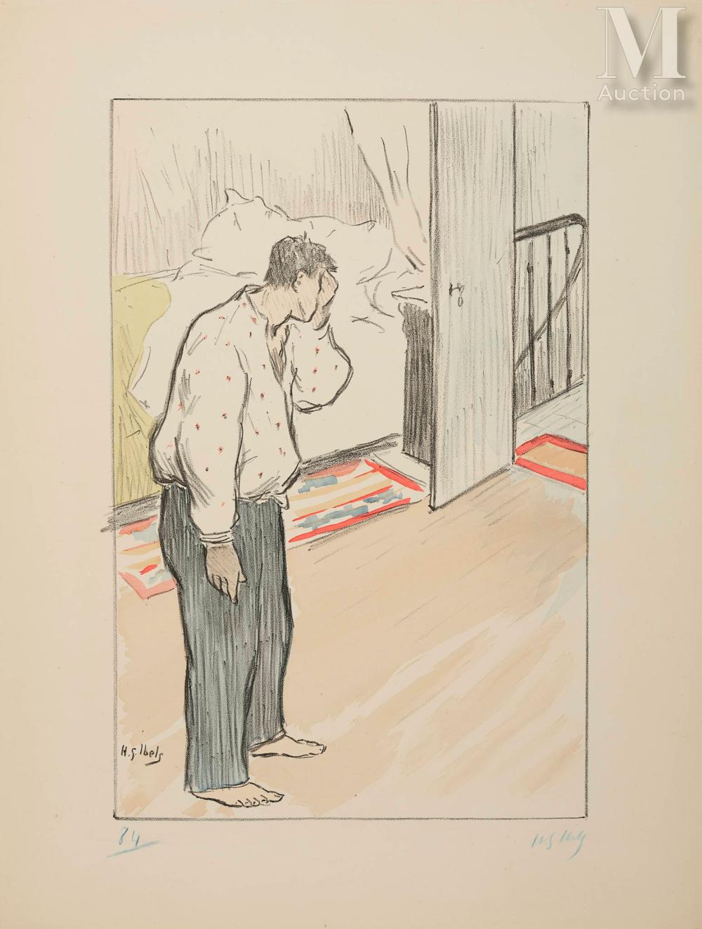 Henri Gabriel Ibels comparable auction result: henri gabriel ibels 1867 1936 illustration pour la chanson amoureux c 1895