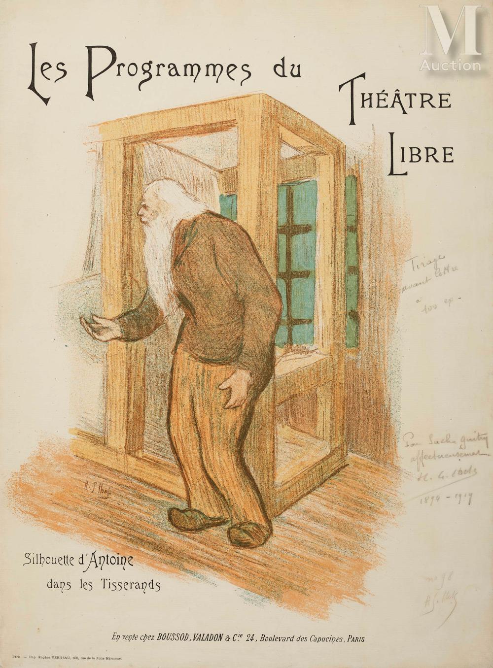 Henri Gabriel Ibels comparable auction result: henri gabriel ibels 1867 1936 les programmes du th tre libre c 1893