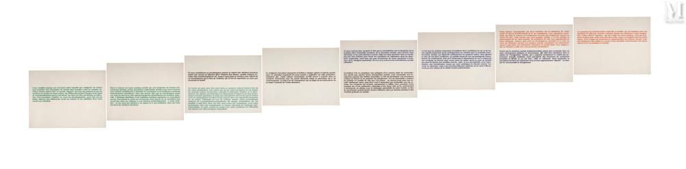 Joseph Kosuth comparable auction result: joseph kosuth n en 1945 et sarah charlesworth 1947 2013 face surface 1976