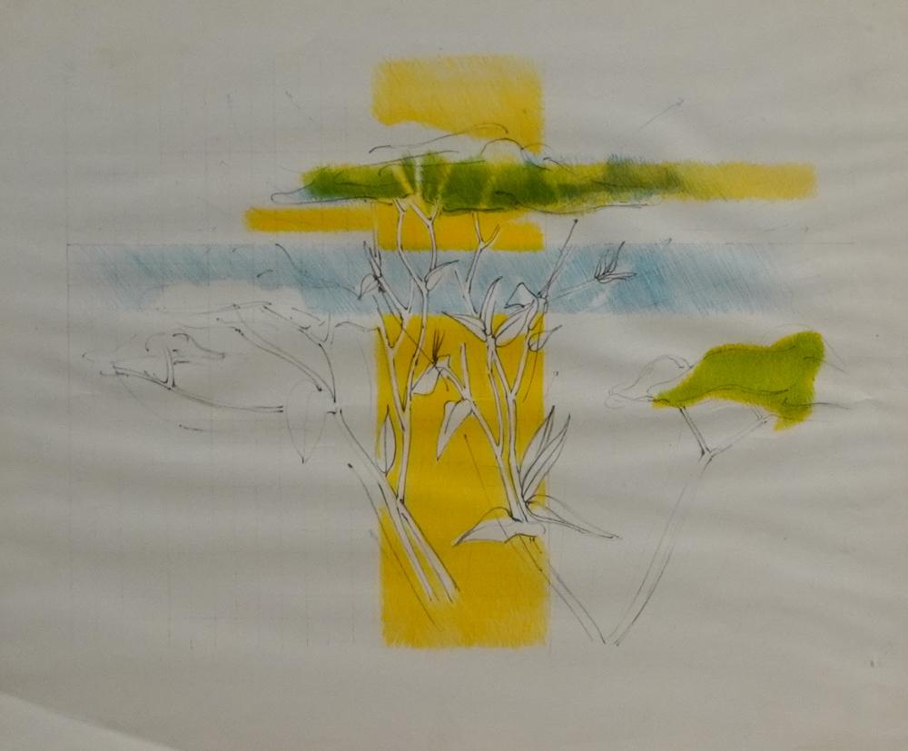 Enrique Castro-Cid comparable auction result: enrique castro cid chilean american 1937 1992 dislocated landscape lithograph in color unsigned frame 23 1 2 x 28 1 2 in 59 7 x 72 4 cm