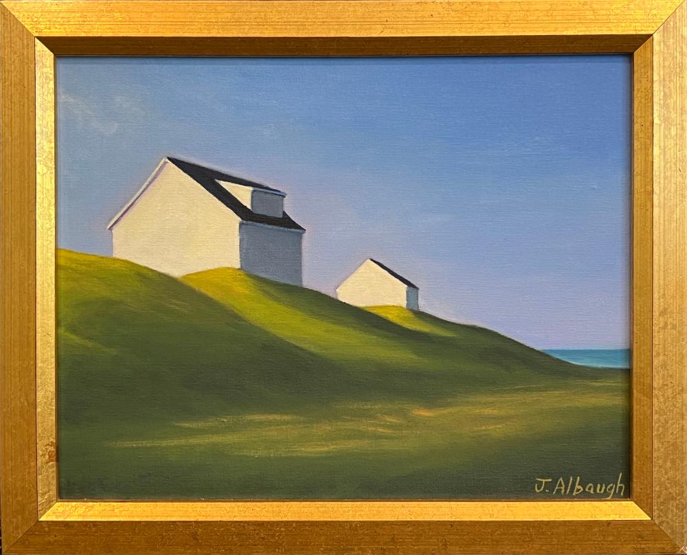 Joan Albaugh comparable auction result: joan albaugh oil on board cliff houses