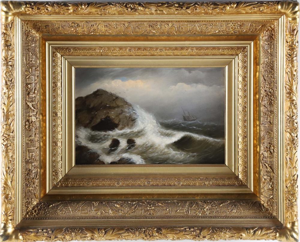 Clement Drew comparable auction result: clement drew oil on canvas clipper ship in stormy seas