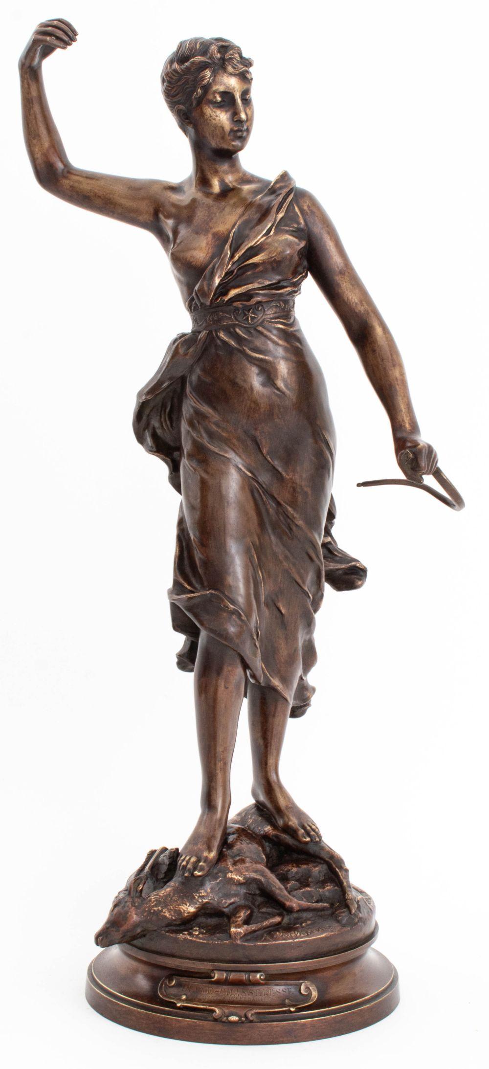Henri Louis LeVasseur comparable auction result: henri levasseur diane chasseresse bronze