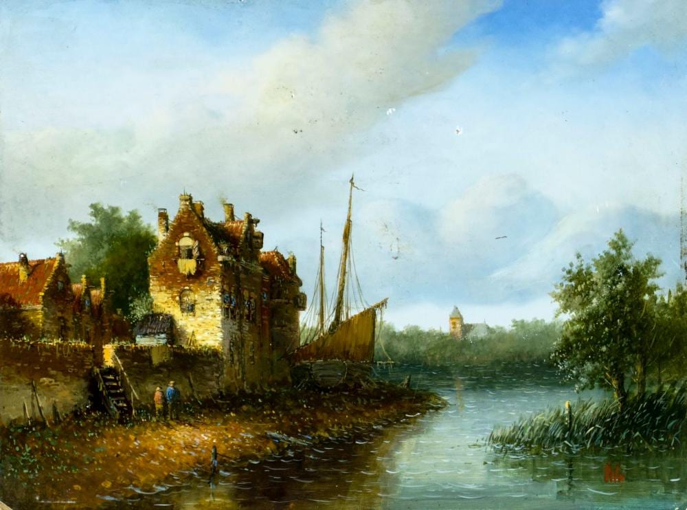 Emili Vila comparable auction result: emili vila europe 20c oil painting
