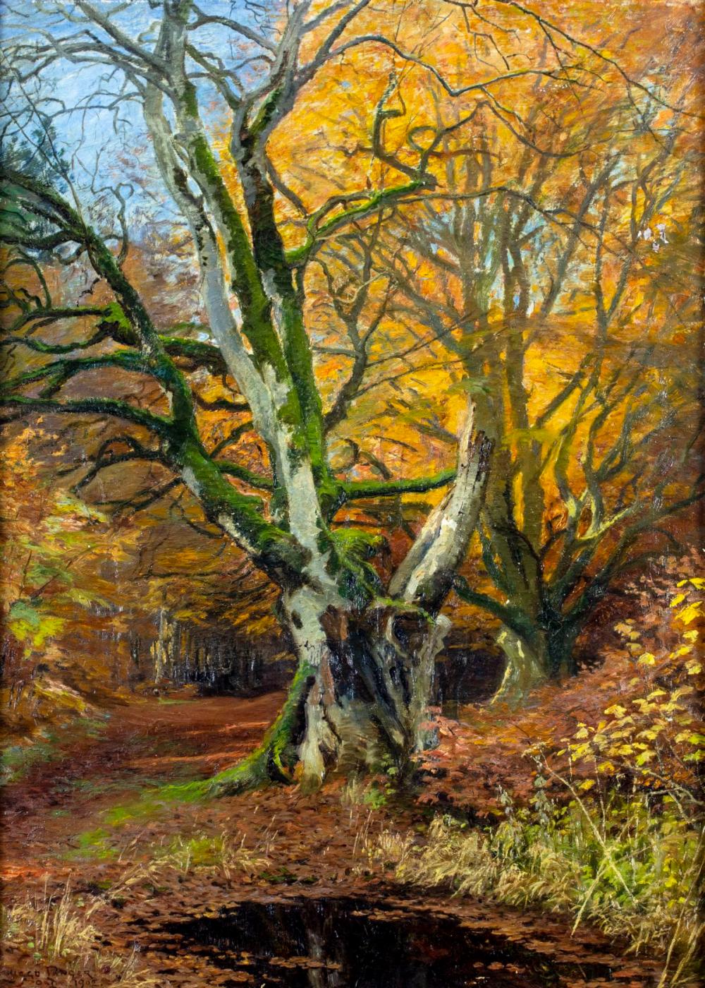 Viggo Langer comparable auction result: viggo langer denmark germany 1860 1942 oil painting antique