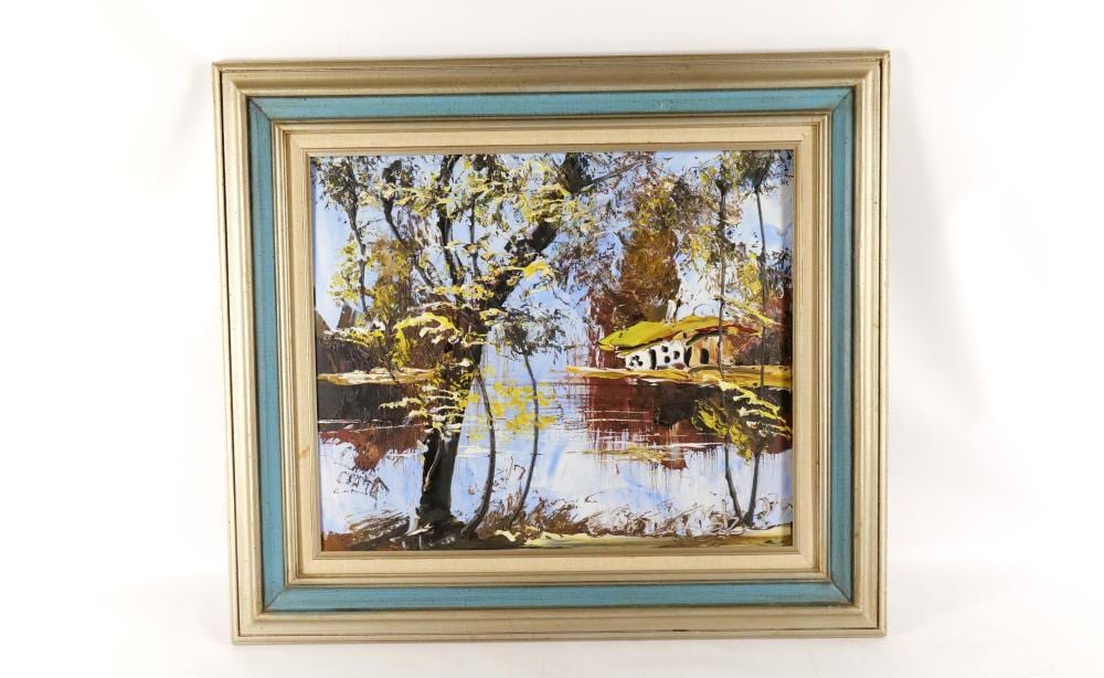 Morris Katz comparable auction result: oil on board by morris katz