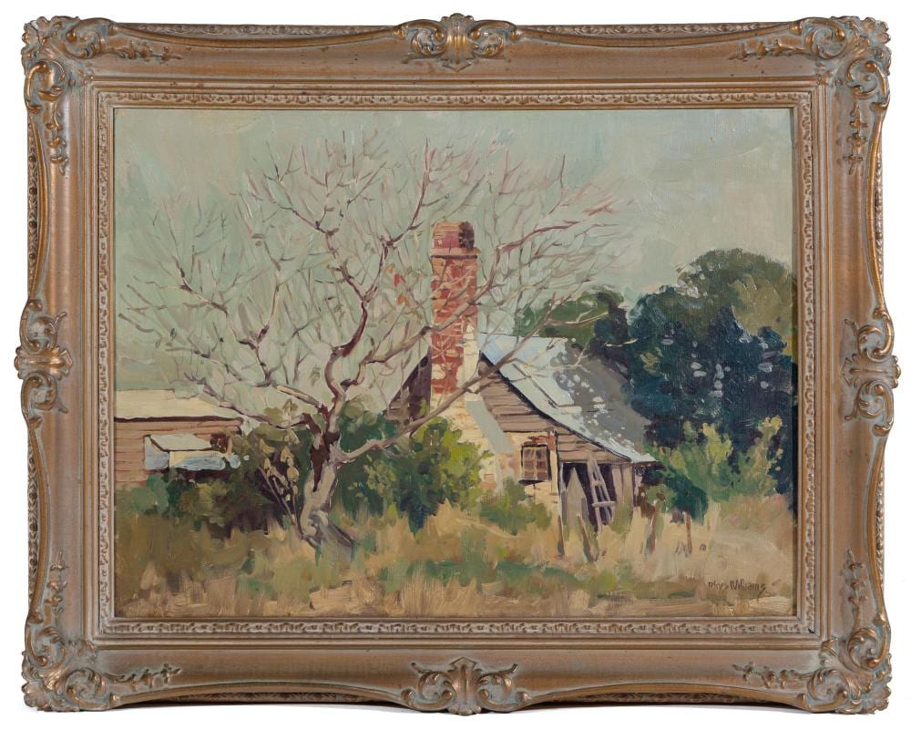 Rhys Williams comparable auction result: rhys williams 1894 1976 farmhouse oil on canvas 45 x 60cm frame 60 x 74cm