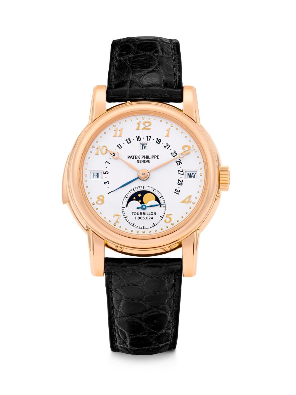 Patek Philippe. An Extremely Rare 18K PINK GOLD MINUTE REPEATING PERPETUAL. comparable sale
