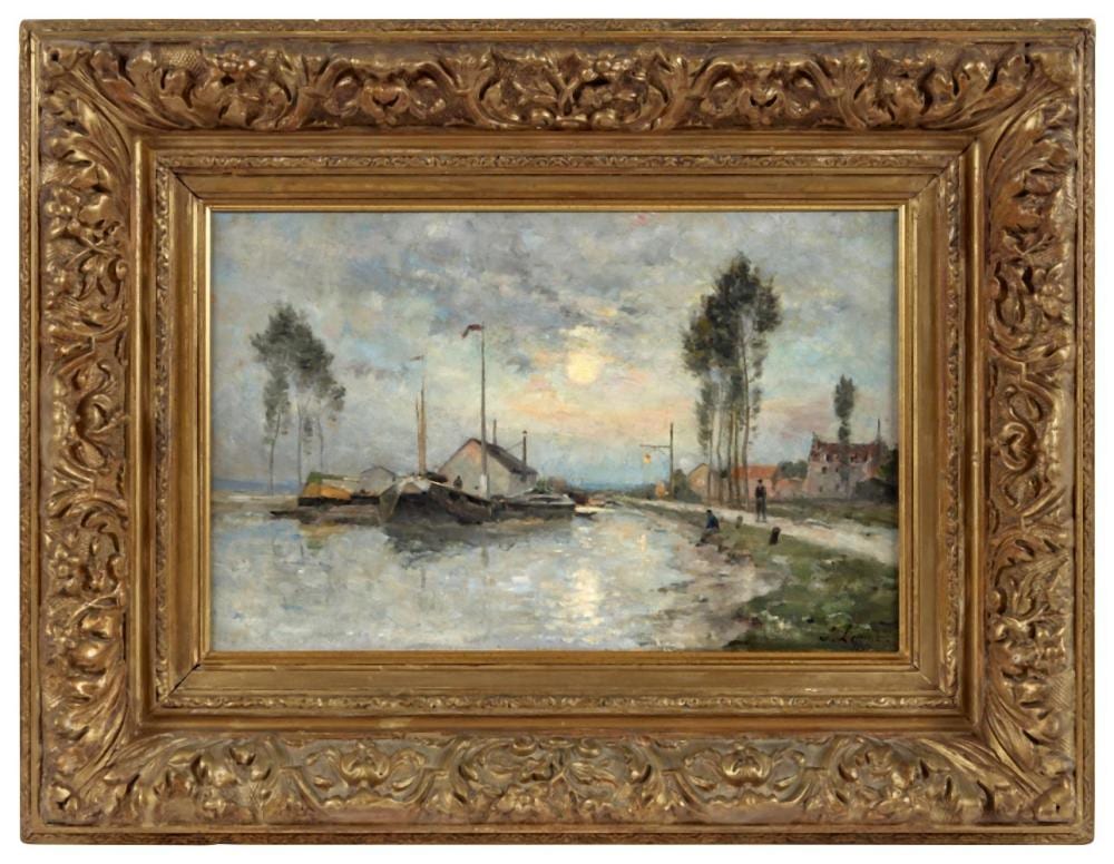 Stanislas Lépine comparable auction result: stanislas l pine 1835 1892 le canal saint denis au clair de lu
